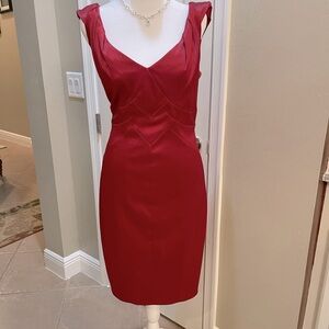 dressbarn Red Cap Sleeve Mini Dress